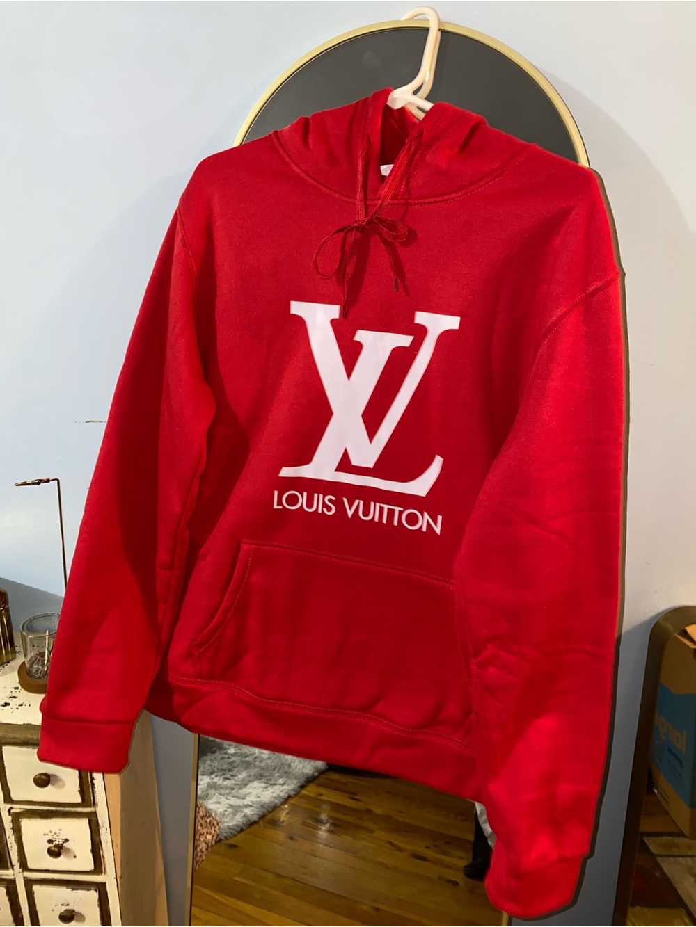 Louis Vuitton Red unisex Hoodie